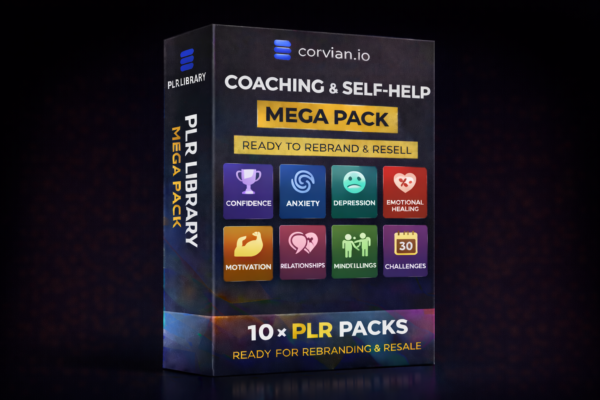 PLR digital products in Coaching & Self-help niche. Profitable Digital Products niche. Corvian.io