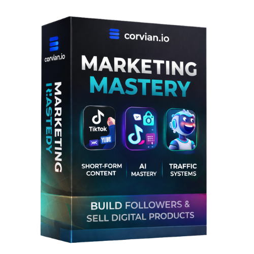 Corvian.io Marketing Mastery and Short from content creation plus AI mastery
